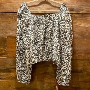 NWT Open Edit stone patterned blouse 3X